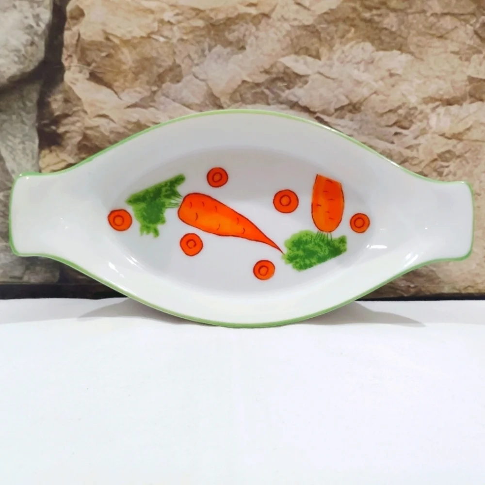 Vintage Franci Vegetable Polkadot Side Dishes Villa Vanilla Taste Setter